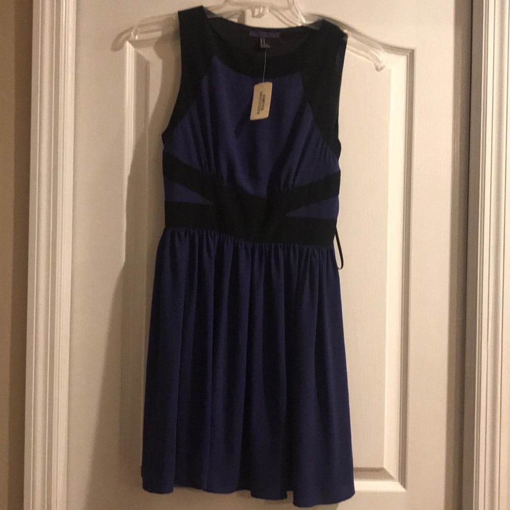 Black and Purple Skater Dress